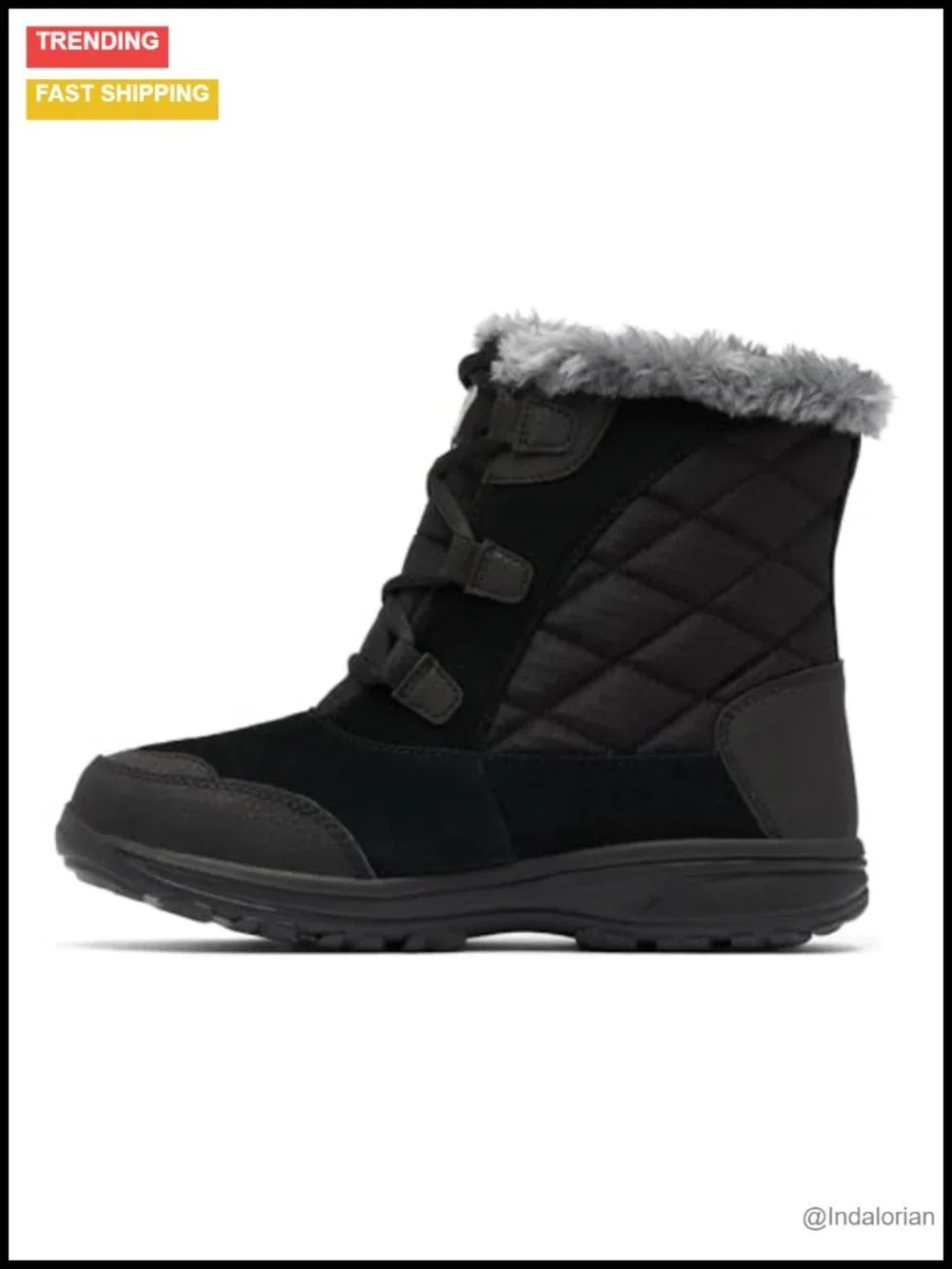Waterproof Insulated Snow Boots with Faux Fur Trim